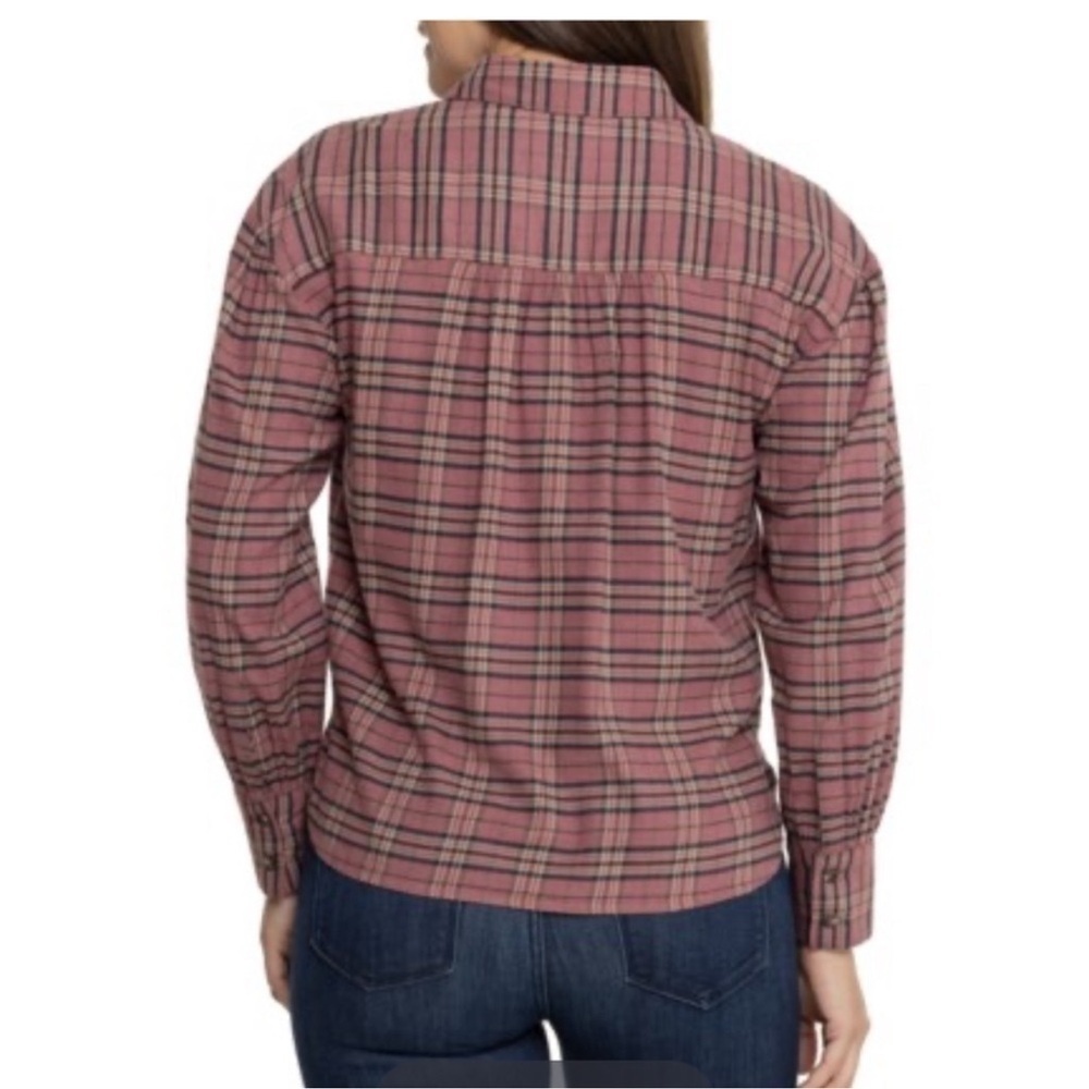 Faherty Olli Mountain View Pink Plaid Popover Shirt Button Down size Small - Picture 3 of 11